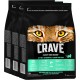 Crave Premium Dry Food with Salmon & White Fish for Cats - Grain-Free Adult Cat Food with High Protein Content - 3 x 2.8 kg