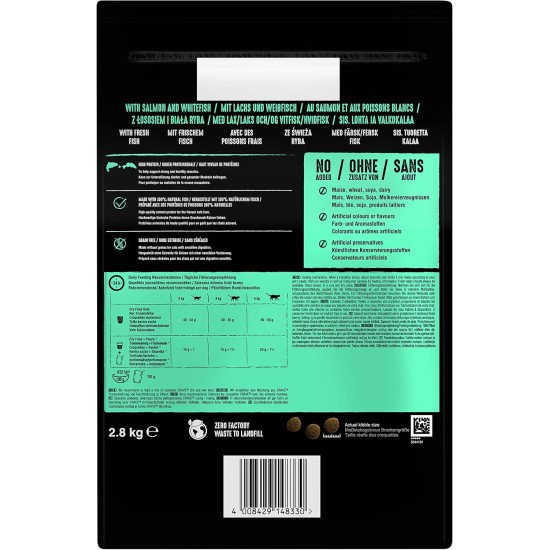 Crave Premium Dry Food with Salmon & White Fish for Cats - Grain-Free Adult Cat Food with High Protein Content - 3 x 2.8 kg Crave Premium Dry Food with Salmon & White Fish for Cats - Grain-Free Adult Cat Food with High Protein Content - 3 x 2.8 kg