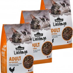 Dehner Lieblinge Cat Food, Dry Food, Sugar-Free, for Adult Cats, Poultry, 3 x 2 kg (6 kg) Dehner Lieblinge Cat Food, Dry Food, Sugar-Free, for Adult Cats, Poultry, 3 x 2 kg (6 kg)