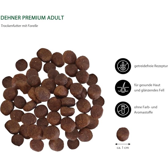Dehner Premium Cat Food Dry Food Grain Free Adult Cat Trout 2kg Dehner Premium Cat Food Dry Food Grain Free Adult Cat Trout 2kg