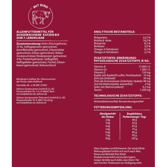 Dehner Premium Cat Food Dry Food Grain Free Adult Cat Trout 2kg Dehner Premium Cat Food Dry Food Grain Free Adult Cat Trout 2kg