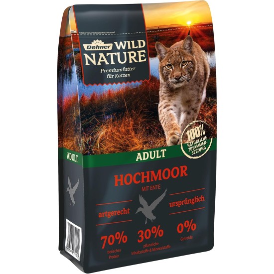 Dehner Wild Nature Cat Food, High Moor, Dry Food, Grain-Free, for Adult Cats, Duck, 1.5 kg Dehner Wild Nature Cat Food, High Moor, Dry Food, Grain-Free, for Adult Cats, Duck, 1.5 kg
