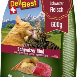 DeliBest Adult Sensitive Complete Cat Beef I Semi-Moist Cat Food for Cats Adult I Made from 100% Swiss Beef I Grain-Free & No Other Additives I Cat Food Cold Pressed I 600 g DeliBest Adult Sensitive Complete Cat Beef I Semi-Moist Cat Food for Cats Adult I Made from 100% Swiss Beef I Grain-Free & No Other Additives I Cat Food Cold Pressed I 600 g