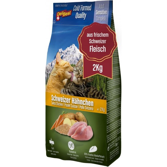 DeliBest Adult Sensitive Complete Cat Beef I Semi-Moist Cat Food for Cats Adult I Made from 100% Swiss Beef I Grain-Free & No Other Additives I Cat Food Cold Pressed I 600 g DeliBest Adult Sensitive Complete Cat Beef I Semi-Moist Cat Food for Cats Adult I Made from 100% Swiss Beef I Grain-Free & No Other Additives I Cat Food Cold Pressed I 600 g