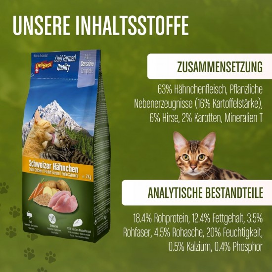 DeliBest Adult Sensitive Complete Cat Beef I Semi-Moist Cat Food for Cats Adult I Made from 100% Swiss Beef I Grain-Free & No Other Additives I Cat Food Cold Pressed I 600 g DeliBest Adult Sensitive Complete Cat Beef I Semi-Moist Cat Food for Cats Adult I Made from 100% Swiss Beef I Grain-Free & No Other Additives I Cat Food Cold Pressed I 600 g