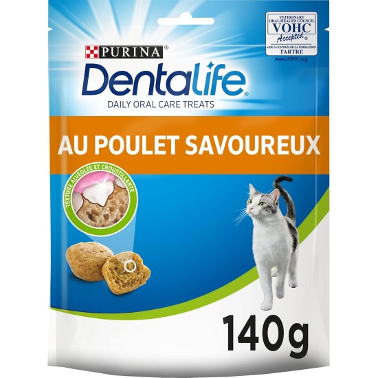 Dentalife Cat with Chicken - 140g - Adult Cat Treat - Pack of 5 Dentalife Cat with Chicken - 140g - Adult Cat Treat - Pack of 5