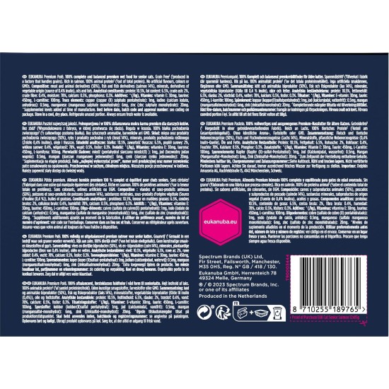 EUKANUBA Junior Wet Grain-Free Cat Food - Premium Wet Food with Lots of Salmon for Kittens, 12 x 85 g EUKANUBA Junior Wet Grain-Free Cat Food - Premium Wet Food with Lots of Salmon for Kittens, 12 x 85 g