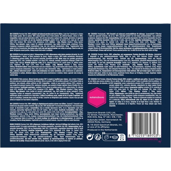 EUKANUBA Junior Wet Grain-Free Cat Food - Premium Wet Food with Lots of Salmon for Kittens, 12 x 85 g EUKANUBA Junior Wet Grain-Free Cat Food - Premium Wet Food with Lots of Salmon for Kittens, 12 x 85 g