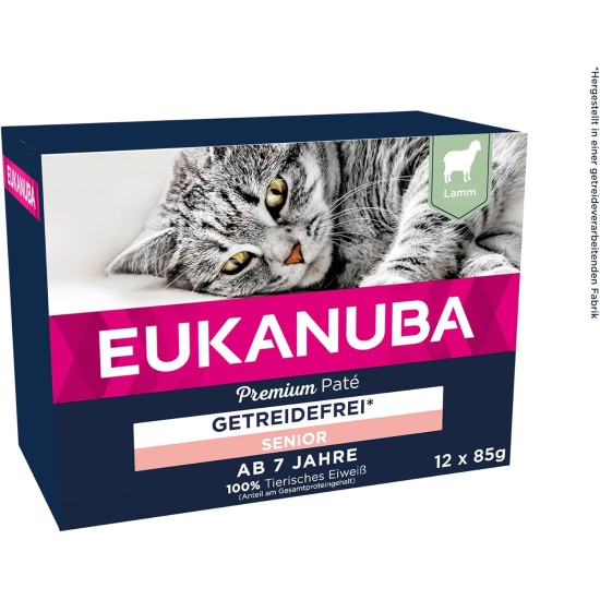 EUKANUBA Junior Wet Grain-Free Cat Food - Premium Wet Food with Lots of Salmon for Kittens, 12 x 85 g EUKANUBA Junior Wet Grain-Free Cat Food - Premium Wet Food with Lots of Salmon for Kittens, 12 x 85 g