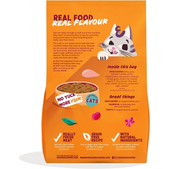 Edgard & Cooper Adult Cat Food Chicken 2kg Sterilized & Active Cat Food Grain-Free Natural Ingredients Fresh Meat Hypoallergenic No Added Sugar Edgard & Cooper Adult Cat Food Chicken 2kg Sterilized & Active Cat Food Grain-Free Natural Ingredients Fresh Meat Hypoallergenic No Added Sugar