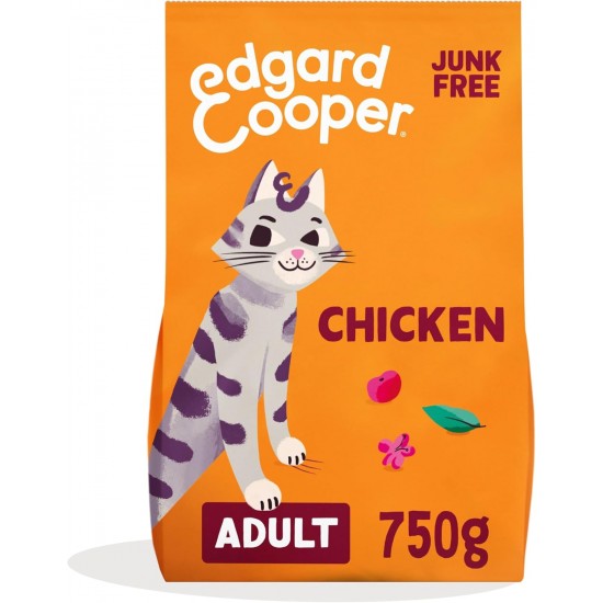 Edgard & Cooper Cat Food, Dry Cat Food (Chicken, 2 kg), Grain-Free, Full of Fresh Meat and Natural Ingredients, Suitable for Sterilised and Active Cats Edgard & Cooper Cat Food, Dry Cat Food (Chicken, 2 kg), Grain-Free, Full of Fresh Meat and Natural Ingredients, Suitable for Sterilised and Active Cats