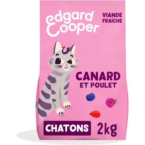 Edgard & Cooper Sterilised Kitten Dry Cat Food (Duck & Chicken, 2 kg), Fresh Meat and High Quality Protein, Real Ingredients for Cats, Dry Food for Sterilized and Edgard & Cooper Sterilised Kitten Dry Cat Food (Duck & Chicken, 2 kg), Fresh Meat and High Quality Protein, Real Ingredients for Cats, Dry Food for Sterilized and