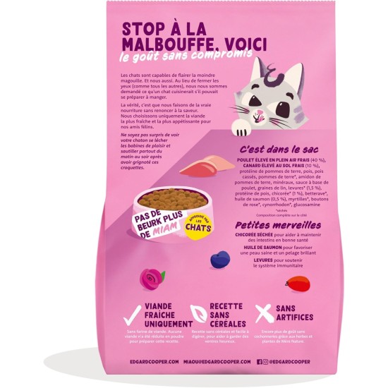 Edgard & Cooper Sterilised Kitten Dry Cat Food (Duck & Chicken, 2 kg), Fresh Meat and High Quality Protein, Real Ingredients for Cats, Dry Food for Sterilized and Edgard & Cooper Sterilised Kitten Dry Cat Food (Duck & Chicken, 2 kg), Fresh Meat and High Quality Protein, Real Ingredients for Cats, Dry Food for Sterilized and