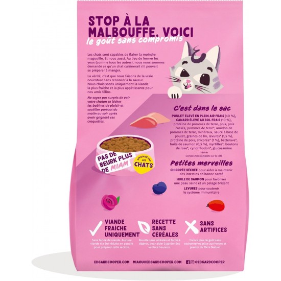 Edgard Cooper Dry Cat Food Sterilised Kitten (Duck & Chicken 2kg) Fresh Meat and High Quality Proteins Real Ingredients Sterilized and Active Edgard Cooper Dry Cat Food Sterilised Kitten (Duck & Chicken 2kg) Fresh Meat and High Quality Proteins Real Ingredients Sterilized and Active
