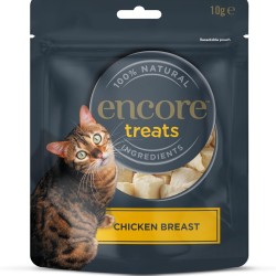 Encore 100% Natural Chicken Breast Cat Snacks, Freeze Dried, Grain-Free Healthy Snacks - 12 x 10 g Encore 100% Natural Chicken Breast Cat Snacks, Freeze Dried, Grain-Free Healthy Snacks - 12 x 10 g