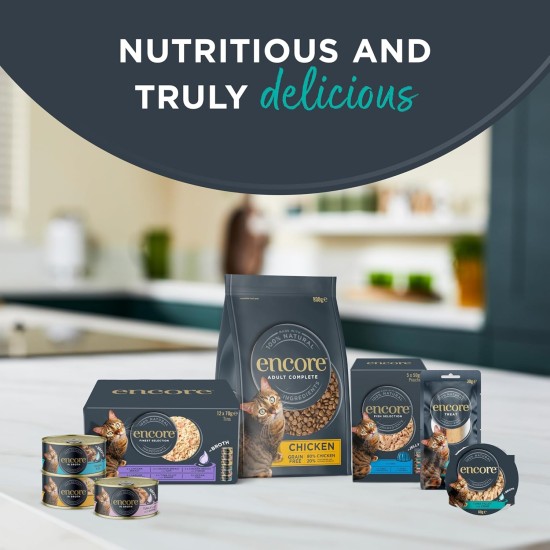 Encore Complete Natural Grain-Free Chicken with Salmon Flavour Dry Food for Adult Cats - Pack of 3 x 800g Bags Encore Complete Natural Grain-Free Chicken with Salmon Flavour Dry Food for Adult Cats - Pack of 3 x 800g Bags