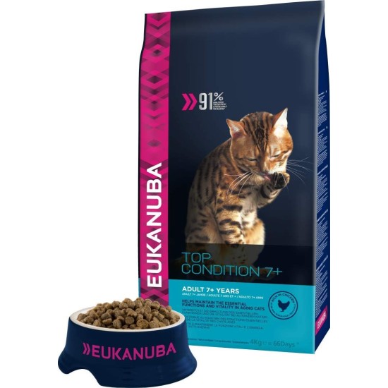 Eukanuba Dry Cat Food Senior Chicken Liver, 10 kg Eukanuba Dry Cat Food Senior Chicken Liver, 10 kg