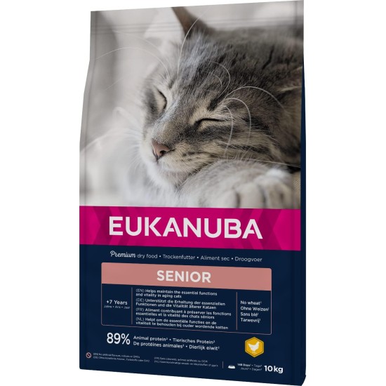 Eukanuba Dry Cat Food Senior Chicken Liver, 10 kg Eukanuba Dry Cat Food Senior Chicken Liver, 10 kg