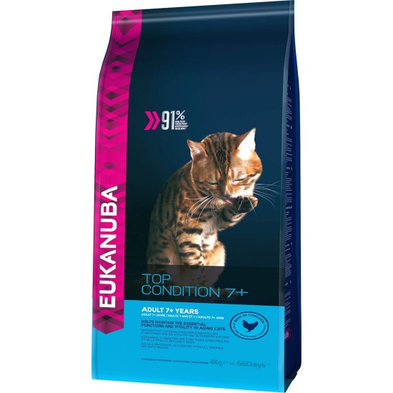 Eukanuba Dry Cat Food Senior Chicken Liver, 10 kg Eukanuba Dry Cat Food Senior Chicken Liver, 10 kg