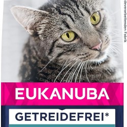 Eukanuba Katzenfutter trocken getreidefrei - Premium Trockenfutter mit viel Lachs für ausgewachsene Katzen, 2kg Eukanuba Katzenfutter trocken getreidefrei - Premium Trockenfutter mit viel Lachs für ausgewachsene Katzen, 2kg