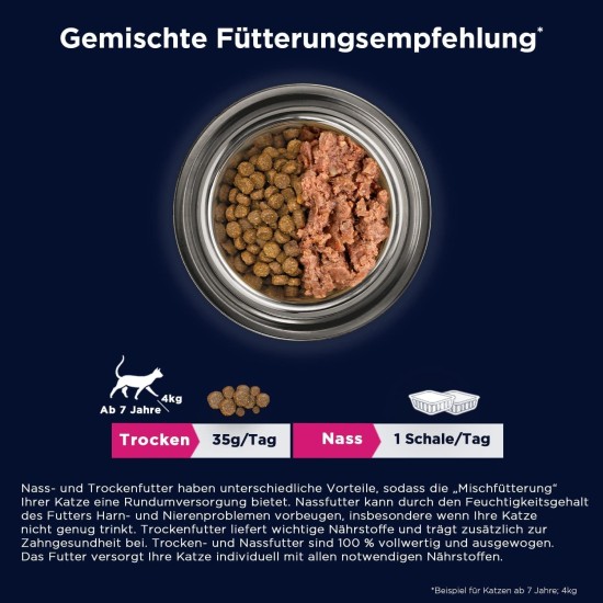 Eukanuba Senior Katzenfutter trocken getreidefrei - Premium Trockenfutter mit viel Lachs für ältere Katzen, 2kg Eukanuba Senior Katzenfutter trocken getreidefrei - Premium Trockenfutter mit viel Lachs für ältere Katzen, 2kg