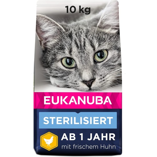 Eukanuba Special Food for Cats, Premium Dry Food, Tailored to Special Needs (Sensible Digestion / Sterilised / Anti-Hair Balls) Eukanuba Special Food for Cats, Premium Dry Food, Tailored to Special Needs (Sensible Digestion / Sterilised / Anti-Hair Balls)