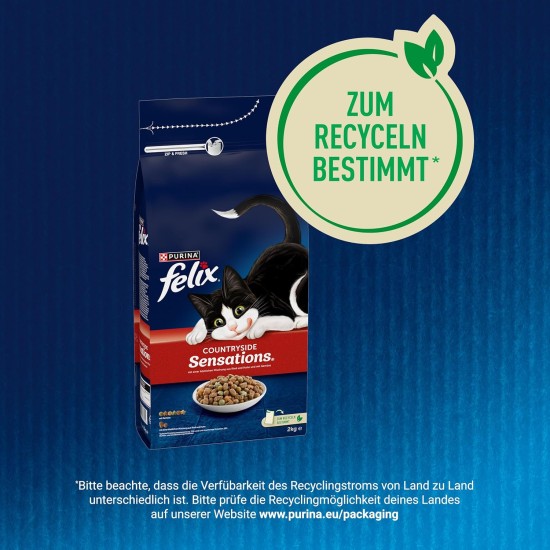 FELIX Countryside Sensations Dry Cat Food with Beef and Chicken, Pack of 1 (1 x 1 kg) FELIX Countryside Sensations Dry Cat Food with Beef and Chicken, Pack of 1 (1 x 1 kg)