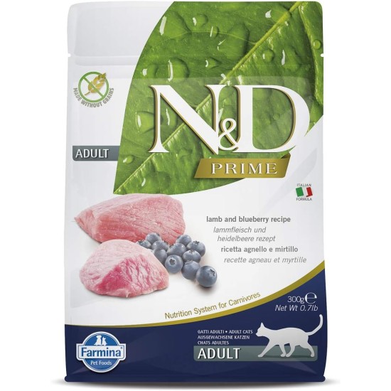 Farmina N&D Cat Grain Free Adult Lamb/Blueberry Size 300 Farmina N&D Cat Grain Free Adult Lamb/Blueberry Size 300