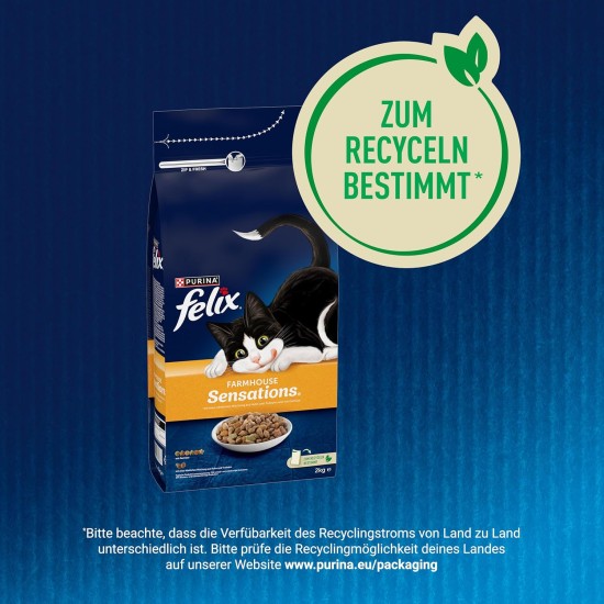 Felix Farmhouse Sensations Dry Cat Food, Pack of 6 (6 x 2 kg) Felix Farmhouse Sensations Dry Cat Food, Pack of 6 (6 x 2 kg)