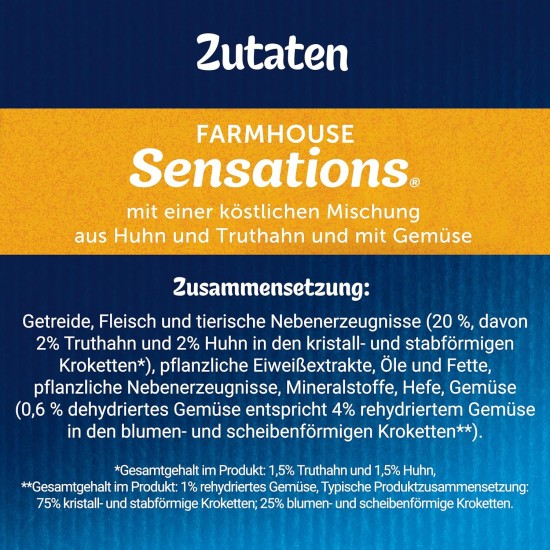 Felix Farmhouse Sensations Dry Cat Food, Pack of 6 (6 x 2 kg) Felix Farmhouse Sensations Dry Cat Food, Pack of 6 (6 x 2 kg)