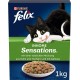Felix Inhome Sensations Cat Dry Food (with Chicken Grain and Addition of Garden Green) 1 kg Box