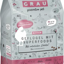 GRAU The Original - Dry Food for Cats - Kittens - Poultry with Superfoods, Pack of 1 (1 x 2 kg), Gluten-Free, for Kittens GRAU The Original - Dry Food for Cats - Kittens - Poultry with Superfoods, Pack of 1 (1 x 2 kg), Gluten-Free, for Kittens