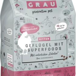 GRAU The Original - Dry Food for Cats - Kittens - Poultry with Superfoods, Pack of 1 (1 x 2 kg), Gluten-Free, for Kittens GRAU The Original - Dry Food for Cats - Kittens - Poultry with Superfoods, Pack of 1 (1 x 2 kg), Gluten-Free, for Kittens
