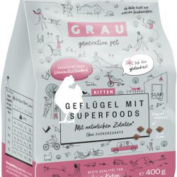 GRAU The Original - Dry Food for Cats - Kittens - Poultry with Superfoods, Pack of 1 (1 x 400 g), Gluten-Free, for Kittens GRAU The Original - Dry Food for Cats - Kittens - Poultry with Superfoods, Pack of 1 (1 x 400 g), Gluten-Free, for Kittens