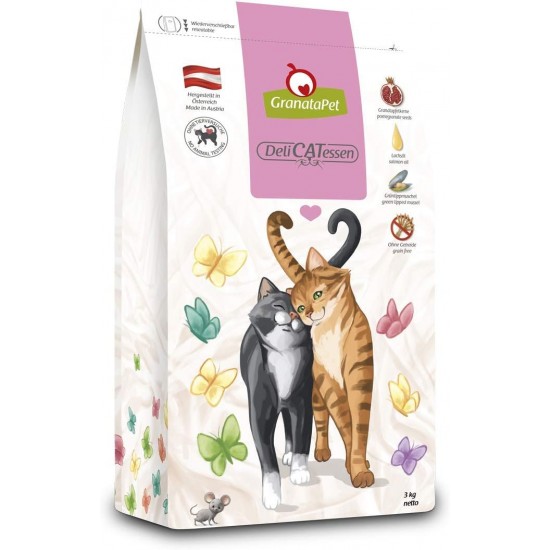 GranataPet Delicatessen Adult Poultry, 300 g, Dry Food for Cats, Tasty Cat Food, Complete Feed without Grains and No Added Sugar GranataPet Delicatessen Adult Poultry, 300 g, Dry Food for Cats, Tasty Cat Food, Complete Feed without Grains and No Added Sugar