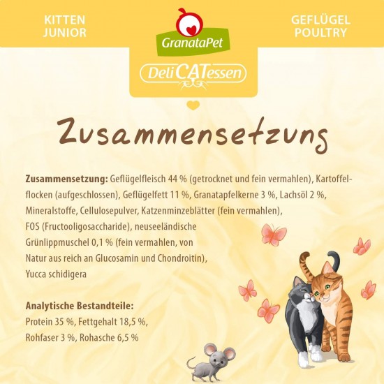 GranataPet Delicatessen Adult Poultry, 300 g, Dry Food for Cats, Tasty Cat Food, Complete Feed without Grains and No Added Sugar GranataPet Delicatessen Adult Poultry, 300 g, Dry Food for Cats, Tasty Cat Food, Complete Feed without Grains and No Added Sugar
