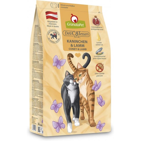 GranataPet Delicatessen Adult Poultry, 300 g, Dry Food for Cats, Tasty Cat Food, Complete Feed without Grains and No Added Sugar GranataPet Delicatessen Adult Poultry, 300 g, Dry Food for Cats, Tasty Cat Food, Complete Feed without Grains and No Added Sugar