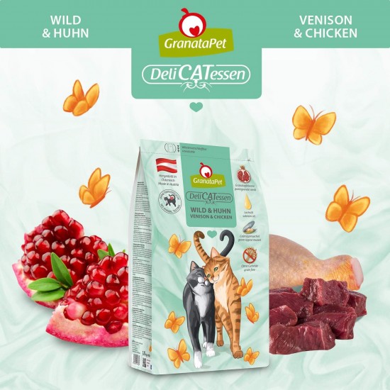 GranataPet Delicatessen Adult Poultry, 300 g, Dry Food for Cats, Tasty Cat Food, Complete Feed without Grains and No Added Sugar GranataPet Delicatessen Adult Poultry, 300 g, Dry Food for Cats, Tasty Cat Food, Complete Feed without Grains and No Added Sugar