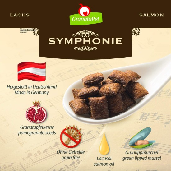 GranataPet Symphonie No. 2 Salmon, Dry Food for Cats, Complete Feed without Grains and Added Sugar, Tasty Cat Food with Fine Fish, 300 g GranataPet Symphonie No. 2 Salmon, Dry Food for Cats, Complete Feed without Grains and Added Sugar, Tasty Cat Food with Fine Fish, 300 g