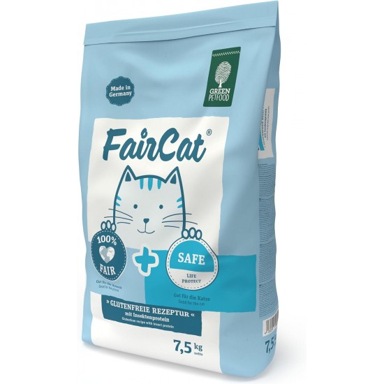 Green Petfood Faircat Safe (1 x 7.5 kg) | Adult | Premium Dry Food for Adult Cats | Chicken & Sustainable Insect Protein | Grain-Free | with Berries & Fruits | Cat Food | Pack of 1 Green Petfood Faircat Safe (1 x 7.5 kg) | Adult | Premium Dry Food for Adult Cats | Chicken & Sustainable Insect Protein | Grain-Free | with Berries & Fruits | Cat Food | Pack of 1