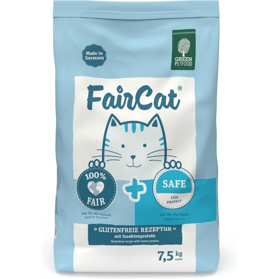 Green Petfood Faircat Safe (1 x 7.5 kg) | Adult | Premium Dry Food for Adult Cats | Chicken & Sustainable Insect Protein | Grain-Free | with Berries & Fruits | Cat Food | Pack of 1 Green Petfood Faircat Safe (1 x 7.5 kg) | Adult | Premium Dry Food for Adult Cats | Chicken & Sustainable Insect Protein | Grain-Free | with Berries & Fruits | Cat Food | Pack of 1