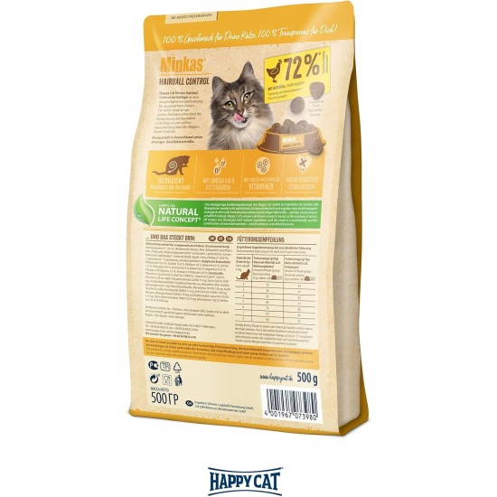 Happy Cat 70411 - Happy Cat Minkas Hairball Control Poultry - Dry Food for Adult Cats - 10 kg Content Happy Cat 70411 - Happy Cat Minkas Hairball Control Poultry - Dry Food for Adult Cats - 10 kg Content
