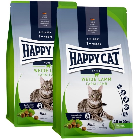 Happy Cat 70569 Culinary Adult Land Poultry Dry Cat Food for Adult Cats and Hangovers, 1.3 kg Content Happy Cat 70569 Culinary Adult Land Poultry Dry Cat Food for Adult Cats and Hangovers, 1.3 kg Content