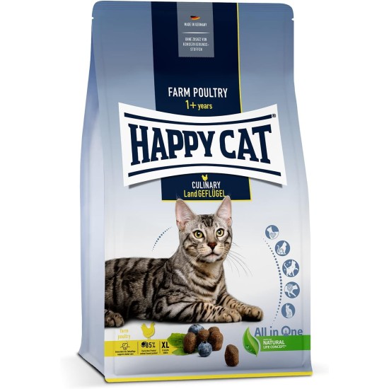Happy Cat 70569 Culinary Adult Land Poultry Dry Cat Food for Adult Cats and Hangovers, 1.3 kg Content Happy Cat 70569 Culinary Adult Land Poultry Dry Cat Food for Adult Cats and Hangovers, 1.3 kg Content
