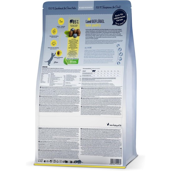 Happy Cat 70569 Culinary Adult Land Poultry Dry Cat Food for Adult Cats and Hangovers, 1.3 kg Content Happy Cat 70569 Culinary Adult Land Poultry Dry Cat Food for Adult Cats and Hangovers, 1.3 kg Content