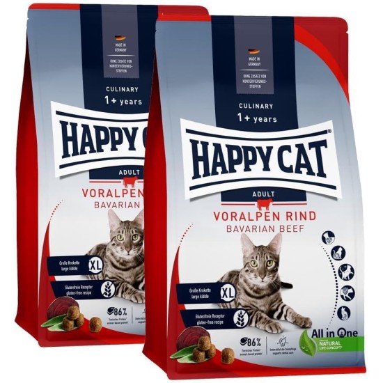 Happy Cat 70569 Culinary Adult Land Poultry Dry Cat Food for Adult Cats and Hangovers, 1.3 kg Content Happy Cat 70569 Culinary Adult Land Poultry Dry Cat Food for Adult Cats and Hangovers, 1.3 kg Content