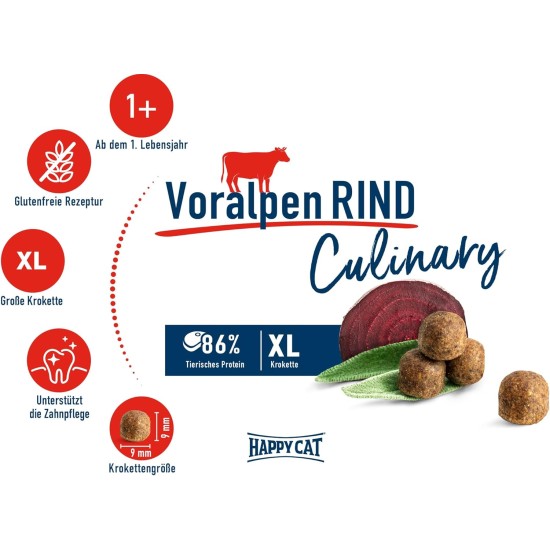 Happy Cat 70569 Culinary Adult Land Poultry Dry Cat Food for Adult Cats and Hangovers, 1.3 kg Content Happy Cat 70569 Culinary Adult Land Poultry Dry Cat Food for Adult Cats and Hangovers, 1.3 kg Content