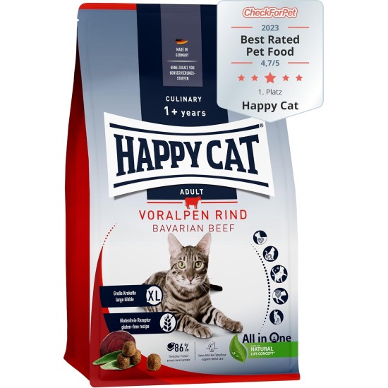 Happy Cat 70569 Culinary Adult Land Poultry Dry Cat Food for Adult Cats and Hangovers, 1.3 kg Content Happy Cat 70569 Culinary Adult Land Poultry Dry Cat Food for Adult Cats and Hangovers, 1.3 kg Content