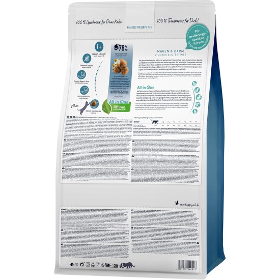 Happy Cat 70596 Care Stomach & Intestinal Dry Cat Food with Duck for Sensitive Cats and Hangovers 1.3 kg Content Happy Cat 70596 Care Stomach & Intestinal Dry Cat Food with Duck for Sensitive Cats and Hangovers 1.3 kg Content