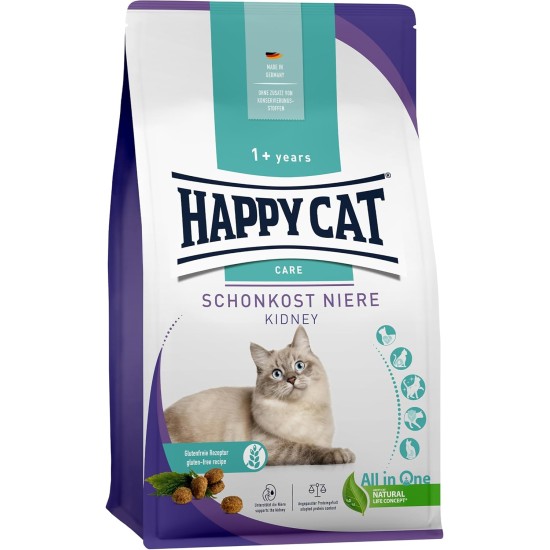 Happy Cat 70607 Sensitive Gentle Food Kidney Dry Cat Food with Poultry 1.3 kg Capacity Happy Cat 70607 Sensitive Gentle Food Kidney Dry Cat Food with Poultry 1.3 kg Capacity